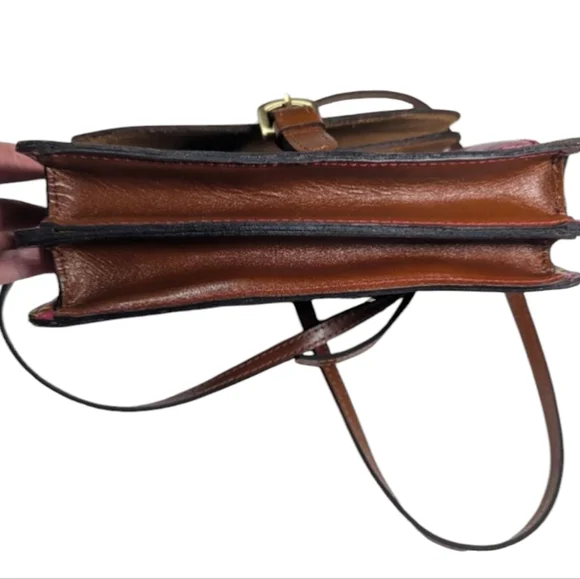 Patricia Nash Bougainvilleas Along The Coast Floral Leather Crossbody Bag